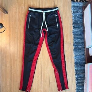 Fear of God Black and Red Sweatpants with Athletic Design